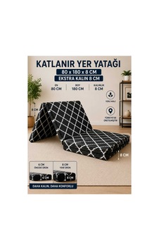 Pratik Yatak Katlanır Sünger Yatak Misafir Yatağı Kamp Yatağı Matı Extra Kalın 8 Cm Pratik Yatak Katlanır Sünger Yatak Misafir Yatağı Kamp Yatağı Matı Extra Kalın 8 Cm