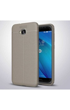 Asus Zenfone 4 Selfie Zd553kl Kılıf Niss Deri Desenli Silikon Kılıf Gri Asus Zenfone 4 Selfie Zd553kl Kılıf Niss Deri Desenli Silikon Kılıf Gri