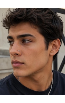 925 Ayar Gümüş 3 Taşlı Halka Burun Hızması Piercing 1 Cm Minimal Unisex Nose Hoop Gümüş Ren Gri 925 Ayar Gümüş 3 Taşlı Halka Burun Hızması Piercing 1 Cm Minimal Unisex Nose Hoop Gümüş Ren Gri