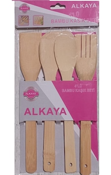 4'lü Bambu Kaşık Seti 28 Cm