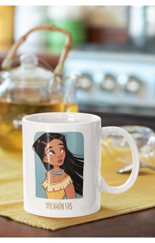 Pocahontas Baskılı Porselen Kupa Bardak Beyaz Pocahontas Baskılı Porselen Kupa Bardak Beyaz