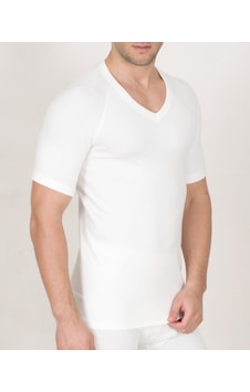 Güneri Underwear Termal İçlik V Yaka Fanila T-164b Beyaz - Krem Güneri Underwear Termal İçlik V Yaka Fanila T-164b Beyaz - Krem