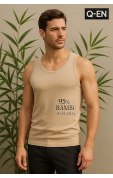 Q-en 6'lı Erkek Bambu Atlet Askılı Ten Rengi T600 Q-en 6'lı Erkek Bambu Atlet Askılı Ten Rengi T600