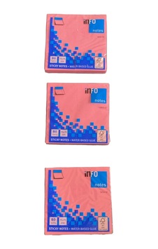 Info Notes Pembe Yapışkanlı Not Kağıdı 80 Yaprak 75x75 Mm Su Bazlı Yapıştırıcı Fsc Sertifikalı Sticky Notes 3'lü Set Info Notes Pembe Yapışkanlı Not Kağıdı 80 Yaprak 75x75 Mm Su Bazlı Yapıştırıcı Fsc Sertifikalı Sticky Notes 3'lü Set