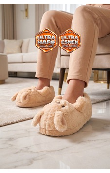 Ayakmod Akınalbella Sıcak Tutan Tavşan Desenli Bej Unisex Ev Terliği Panduf H025.z.0001 Ayakmod Akınalbella Sıcak Tutan Tavşan Desenli Bej Unisex Ev Terliği Panduf H025.z.0001