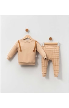 Bellamio Kids Ayıcık Nakışlı Erkek Bebek Bej İkili Takım Açık Bej Bellamio Kids Ayıcık Nakışlı Erkek Bebek Bej İkili Takım Açık Bej