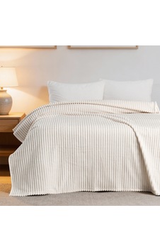 Maxstyle Vizon Çizgili Tek Kişilik Polar Battaniye Kemik 150x220 Cm Renkli Maxstyle Vizon Çizgili Tek Kişilik Polar Battaniye Kemik 150x220 Cm Renkli