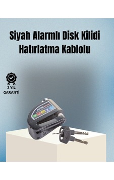 Northcity Motosiklet Ve Bisiklet İçin 6mm Alarmlı Disk Kilidi - 110db Şok Sensörlü Güvenlik Northcity Motosiklet Ve Bisiklet İçin 6mm Alarmlı Disk Kilidi - 110db Şok Sensörlü Güvenlik