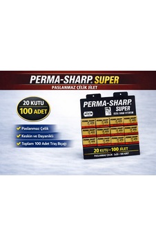 Perma-sharp Super Paslanmaz Çelik Tıraş Bıçağı 5 Li 20 Kutu Perma-sharp Super Paslanmaz Çelik Tıraş Bıçağı 5 Li 20 Kutu