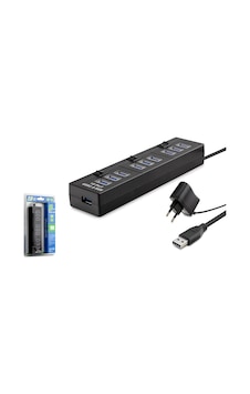Hadron Hdx7005 Usb Hub 10 Usb Güç Adaptörlü 10ın1 1m Siyah Hadron Hdx7005 Usb Hub 10 Usb Güç Adaptörlü 10ın1 1m Siyah