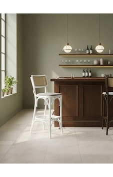 Sofa Hazeranlı Ahşap Bar Sandalyesi Beyaz Sofa Hazeranlı Ahşap Bar Sandalyesi Beyaz