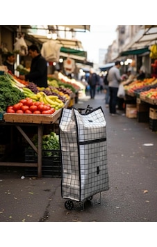 Buğz Ağır Yük Taşımaya Uygun Tekerlekli Market Ve Pazar Çantası