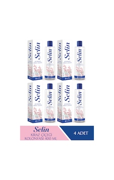 Selin Parfümlü Kolonya Kiraz Çiçeği 400 ML 4'lü Selin Parfümlü Kolonya Kiraz Çiçeği 400 ML 4'lü