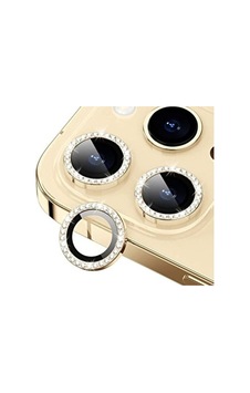 Nettech Apple Uyumlu iPhone 14 Pro Diamond Taşlı Model Kamera Cam Koruyucu - Gold Nettech Apple Uyumlu iPhone 14 Pro Diamond Taşlı Model Kamera Cam Koruyucu - Gold