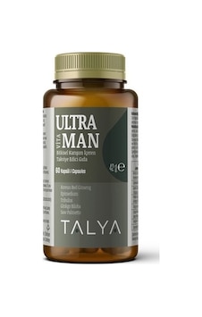 Talya Ultra VitaMAN Bitkisel Karışım İçeren Takviye Edici Gıda 60 Kapsül (Erkekler İçin) Talya Ultra VitaMAN Bitkisel Karışım İçeren Takviye Edici Gıda 60 Kapsül (Erkekler İçin)