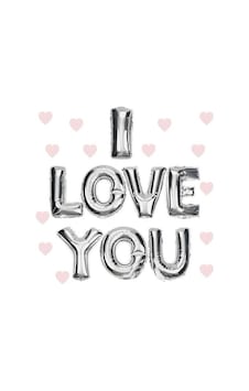 Mey İthalat I Love You Folyo Balon Gümüş Renk 35 Cm " Mey İthalat I Love You Folyo Balon Gümüş Renk 35 Cm "