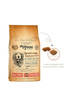Mydog Az Tahıllı Somon Balıklı Büyük Irklar İçin Köpek Maması 12k Mydog Az Tahıllı Somon Balıklı Büyük Irklar İçin Köpek Maması 12k
