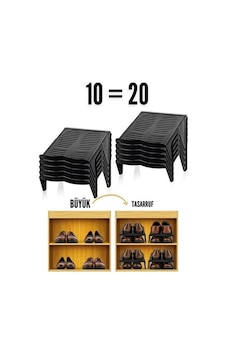 10 Lu Ayakkabı Rampası Yer Tasarruf Organizeri Mehle-twin 10 Lu Ayakkabı Rampası Yer Tasarruf Organizeri Mehle-twin