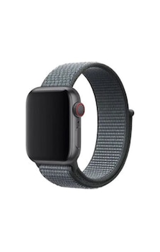 Apple Watch 3 Series 38mm Uyumlu Kordon Spor Loop Silikon Hasır Örgü Füme Kordon Kayış Apple Watch 3 Series 38mm Uyumlu Kordon Spor Loop Silikon Hasır Örgü Füme Kordon Kayış