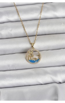 316l Çelik Zincir Gold Renk Zirkon Taşlı Deniz Temalı Kadın Kolye Çok Renkli 316l Çelik Zincir Gold Renk Zirkon Taşlı Deniz Temalı Kadın Kolye Çok Renkli