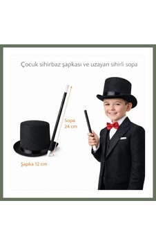 Bezos Çocuk Sihirbaz Şapkası Ve Uzayan Yaylı Sihirli Sopa Seti Bezos1 Bezos Çocuk Sihirbaz Şapkası Ve Uzayan Yaylı Sihirli Sopa Seti Bezos1