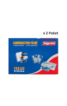 Bigpoint Laminasyon Filmi 65x95mm 125 Mikron 100'lü Kutu X 2 Paket Bigpoint Laminasyon Filmi 65x95mm 125 Mikron 100'lü Kutu X 2 Paket