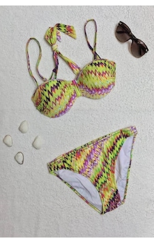 Dagi Straplez Destekli Push-Up Sarı Bikini Takımı Dagi Straplez Destekli Push-Up Sarı Bikini Takımı