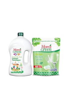 Mom's Green Çocuk Organik Çamaşır Temizleyici 1500 ML + Bulaşık Makinesi Tableti 40 Tablet Mom's Green Çocuk Organik Çamaşır Temizleyici 1500 ML + Bulaşık Makinesi Tableti 40 Tablet