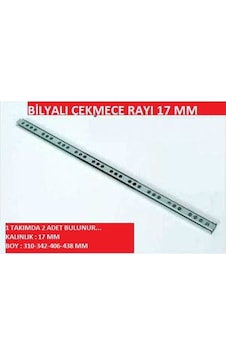 17Mm Bilyalı Çekmece Rayı (Genişlik= 1,7 Cm) Tüm Boyutlar (547862162) Gümüş