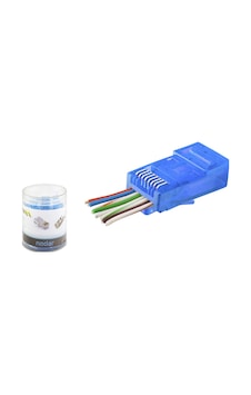 Cat6 Ez Rj45 Konnektör - 100 Adet Mavi / Özel Plastik Kutulu Nd2404 Cat6 Ez Rj45 Konnektör - 100 Adet Mavi / Özel Plastik Kutulu Nd2404