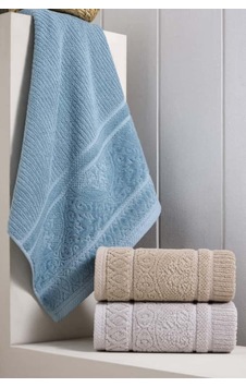 Loft %100 Pamuk Jakarlı Lüks Banyo Havlusu Yüksek Emici Yumuşak Doku 50x90 Cm Çok Renkli