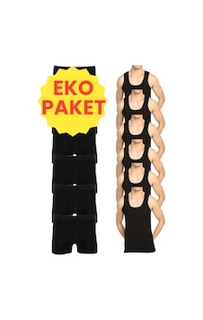 Tezzgelsin Erkek Eko Set 6 Adet Atlet 6 Adet Boxer Siyah Siyah Tezzgelsin Erkek Eko Set 6 Adet Atlet 6 Adet Boxer Siyah Siyah