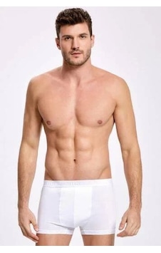 İlke İç Giyim Beyaz Likralı Boxer İlke İç Giyim Beyaz Likralı Boxer