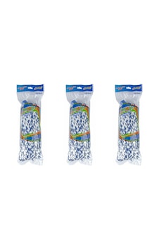 Elmop Pm03 Yedek Islak Vidalı Mop Paspas Püskül Ucu - Pamuklu Mikrofiber İpli Mop Yedeği - 3 Adet Elmop Pm03 Yedek Islak Vidalı Mop Paspas Püskül Ucu - Pamuklu Mikrofiber İpli Mop Yedeği - 3 Adet