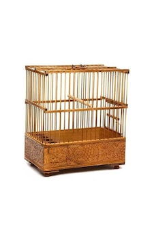 Saka Kafesi Bambu İşlemeli 17,5x29x31,5 Cm Saka Kafesi Bambu İşlemeli 17,5x29x31,5 Cm