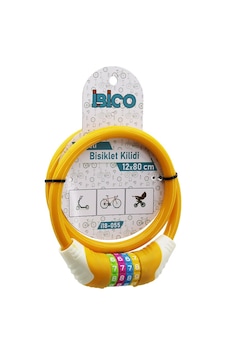 Şifreli Kalın Bisiklet Kilit Çelik Tel Turuncu Renkli Kılıf 12mmx80cm Sarı Şifreli Kalın Bisiklet Kilit Çelik Tel Turuncu Renkli Kılıf 12mmx80cm Sarı