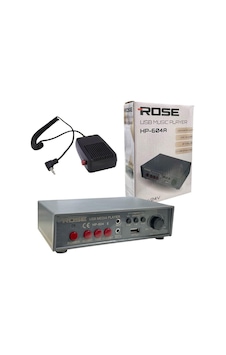 Rose Hp-604 Dc12-24v Pazarcı Anfi Bluetooth+usb+ses Kayıtlı Mayk Mikrofonlu Set Rose Hp-604 Dc12-24v Pazarcı Anfi Bluetooth+usb+ses Kayıtlı Mayk Mikrofonlu Set