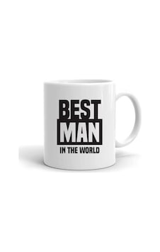 Best Man Baskılı Seramik Çay Kahve Kupa Bardak Beyaz Best Man Baskılı Seramik Çay Kahve Kupa Bardak Beyaz