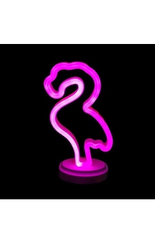 Neon Işıklı Flamingo Masa Gece Lambası