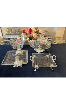 Mavidamla 4 Parca Gümüş Set Mavidamla 4 Parca Gümüş Set