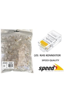 Speed Sp-u100 Cat6 Rj45 Konnektör 100 Adet Speed Sp-u100 Cat6 Rj45 Konnektör 100 Adet