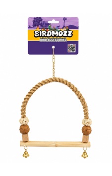 Birdmozz Premium Hasır Örgülü Cevizli Ahşap Tünek 25 Cm Birdmozz Premium Hasır Örgülü Cevizli Ahşap Tünek 25 Cm