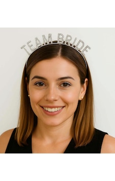Gümüş Renk Team Bride Taç Plastik Gelin Ve Nedime Tacı N712