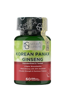 Natures Supreme Korean Panax Ginseng 60 Kapsül Aromasiz Natures Supreme Korean Panax Ginseng 60 Kapsül Aromasiz