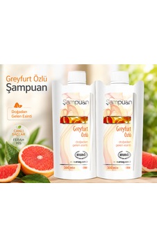 Greyfurt Özlü Şampuan 300 Ml 2'li Paket Tüm Saç Tipleri Greyfurt Özlü Şampuan 300 Ml 2'li Paket Tüm Saç Tipleri