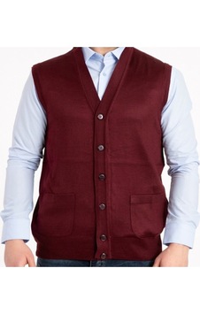 Nacar Store Erkek Düğmeli Ince Yün Triko Örgü Yelek Bordo Nacar Store Erkek Düğmeli Ince Yün Triko Örgü Yelek Bordo
