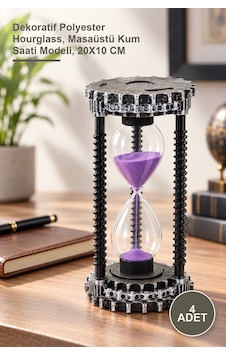 4 Adet Polyester Tasarım Kumsaati Dekoratif Polyester Hourglass, Masaüstü Kum Saati Modeli, 20x10 Cm 4 Adet Polyester Tasarım Kumsaati Dekoratif Polyester Hourglass, Masaüstü Kum Saati Modeli, 20x10 Cm