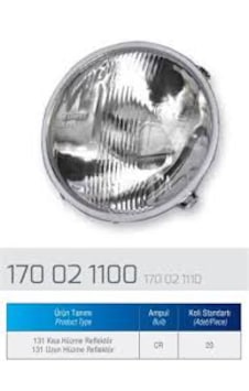 Tofaş Murat 131 Kısa Far Lambası - Reflektör - 1 Adet
