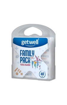 Getwell Family Pack 60'lı Yara Bandı - 8 Adet Tarı Getwell Family Pack 60'lı Yara Bandı - 8 Adet Tarı