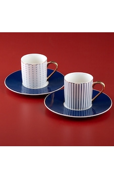 Jumbo Navy 2 Kişilik Kahve Fincan Takımı 90 Ml Mavi Jumbo Navy 2 Kişilik Kahve Fincan Takımı 90 Ml Mavi